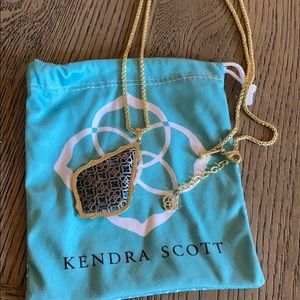 Kendra Scott Gunmetal/Gold Pendant Necklace
